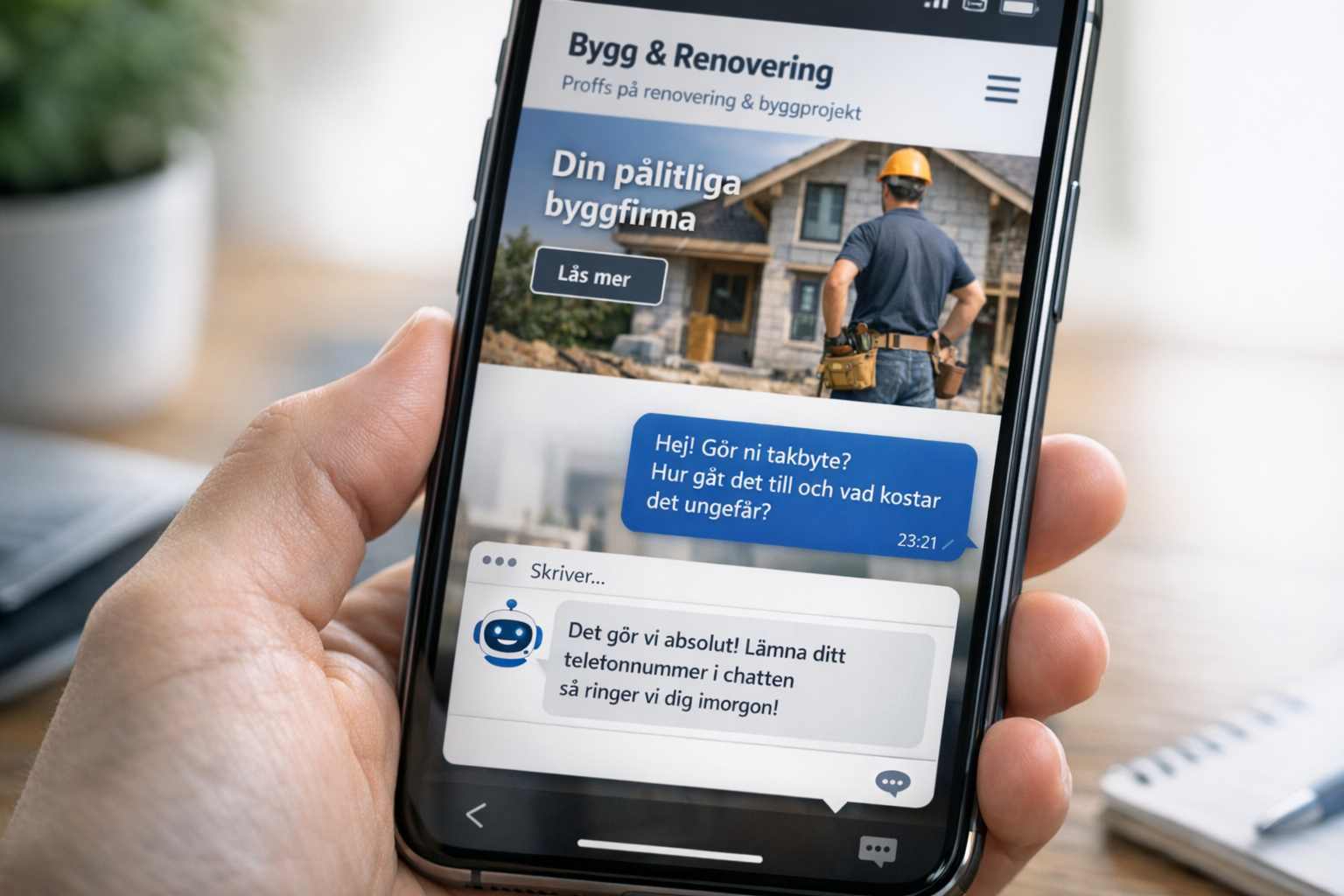Hemsida för takläggare som vill få fler förfrågningar