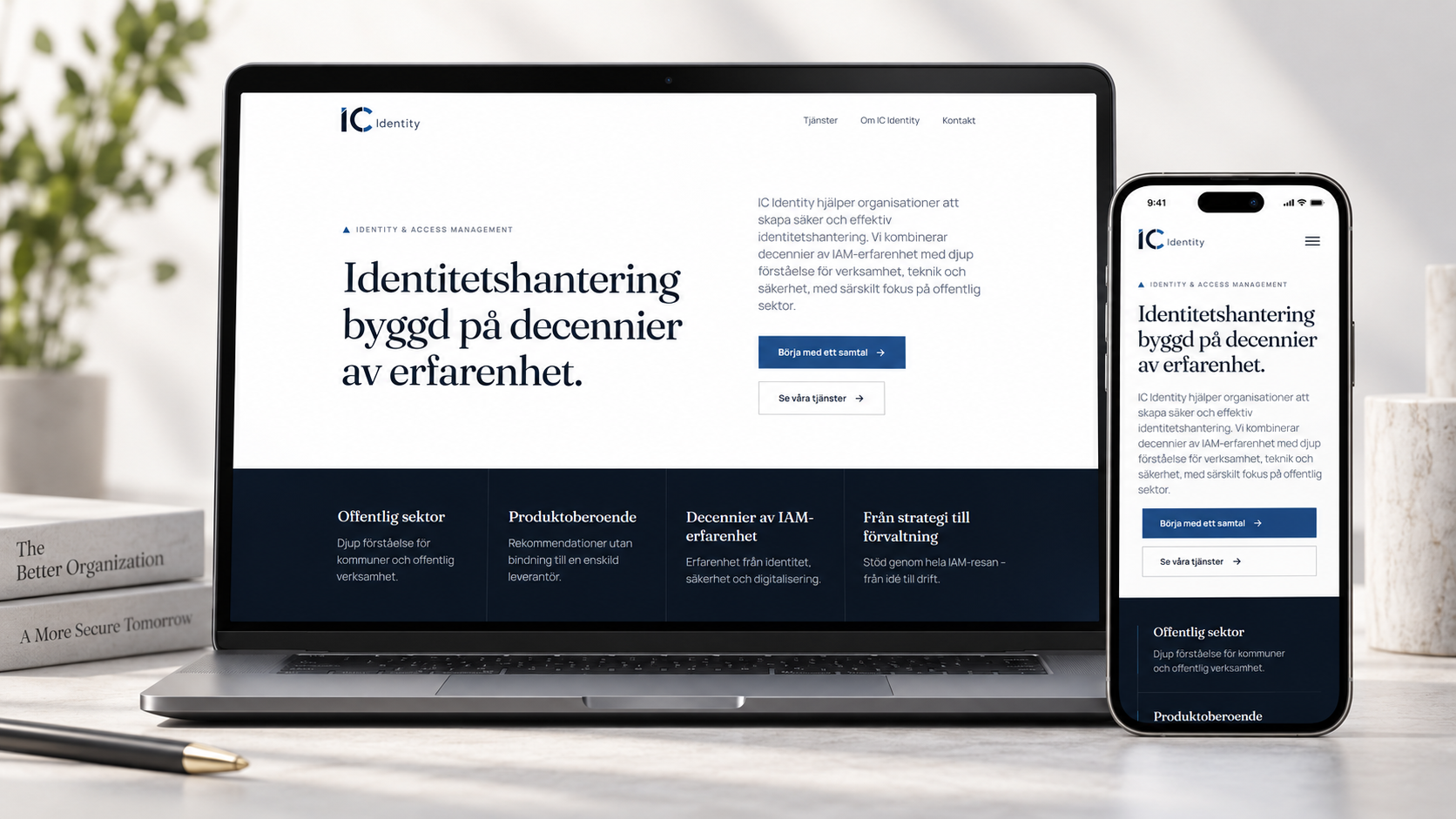 Kundcase IC Identity – ny hemsida skapad av Elido