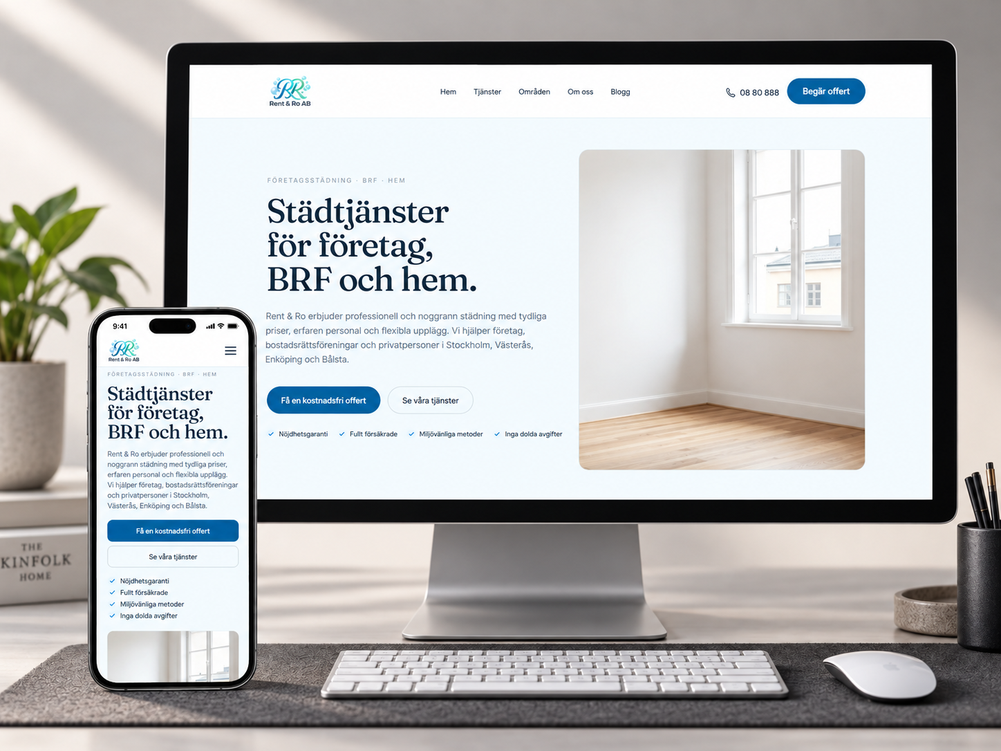 Kundcase Rent & Ro – ny hemsida skapad av Elido